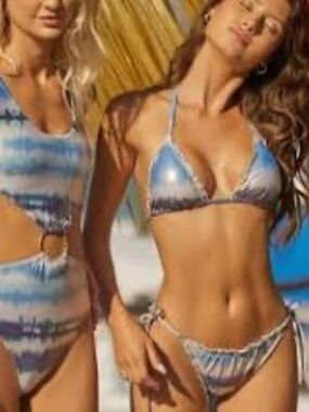 PQ Swim Coastal Lettuce Edge SET NWT SIZE S